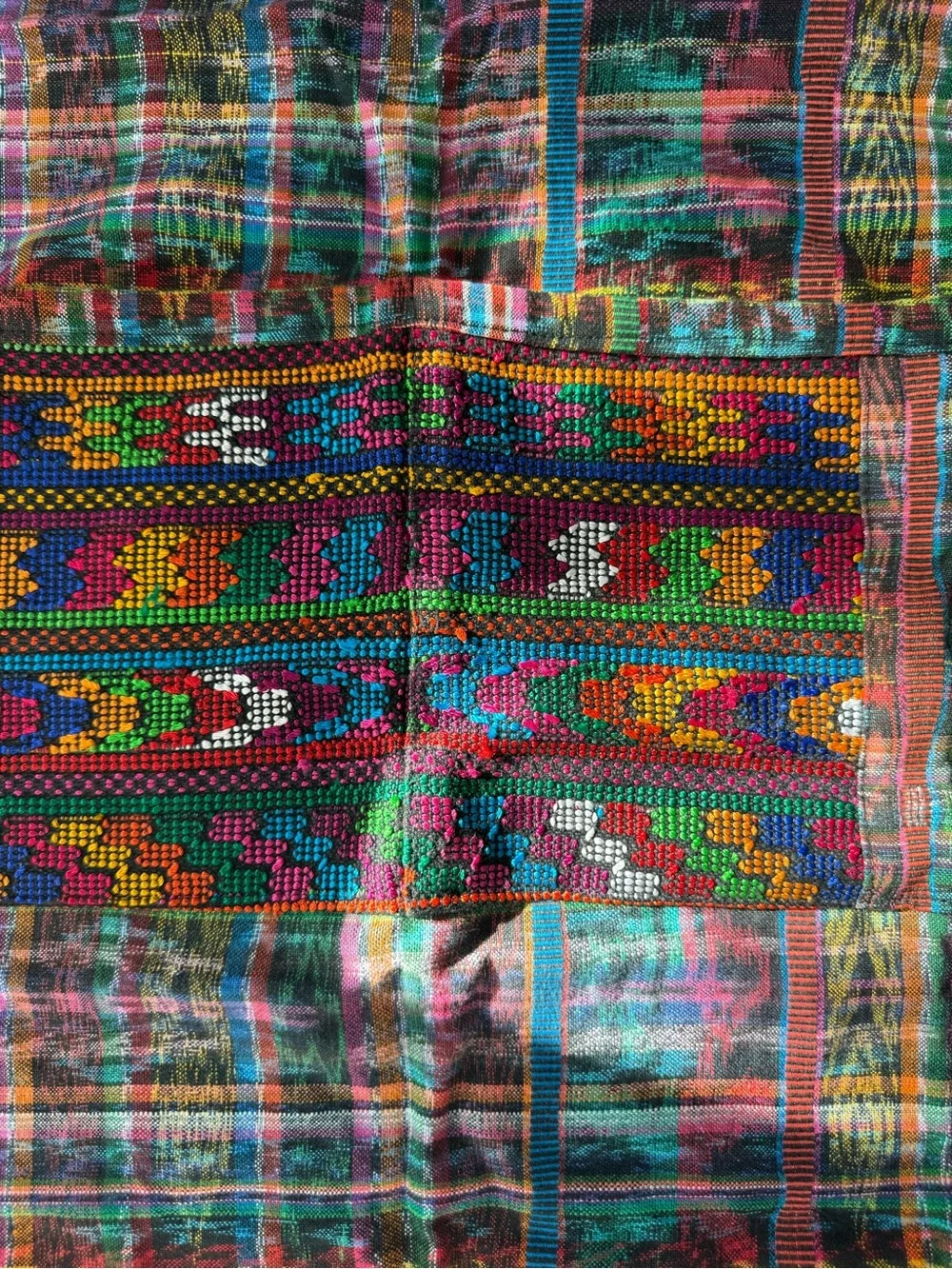 New handmade Guatemala weaving Kitchen Apron with Front Pocket - Ethnic Pattern